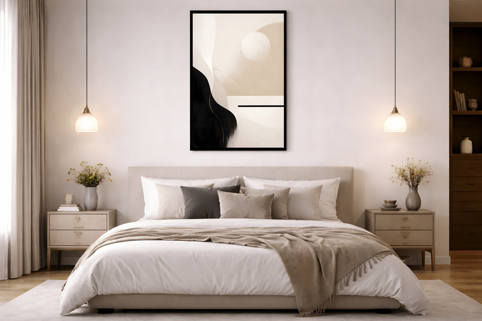 Noir et beige - wandjuwel
