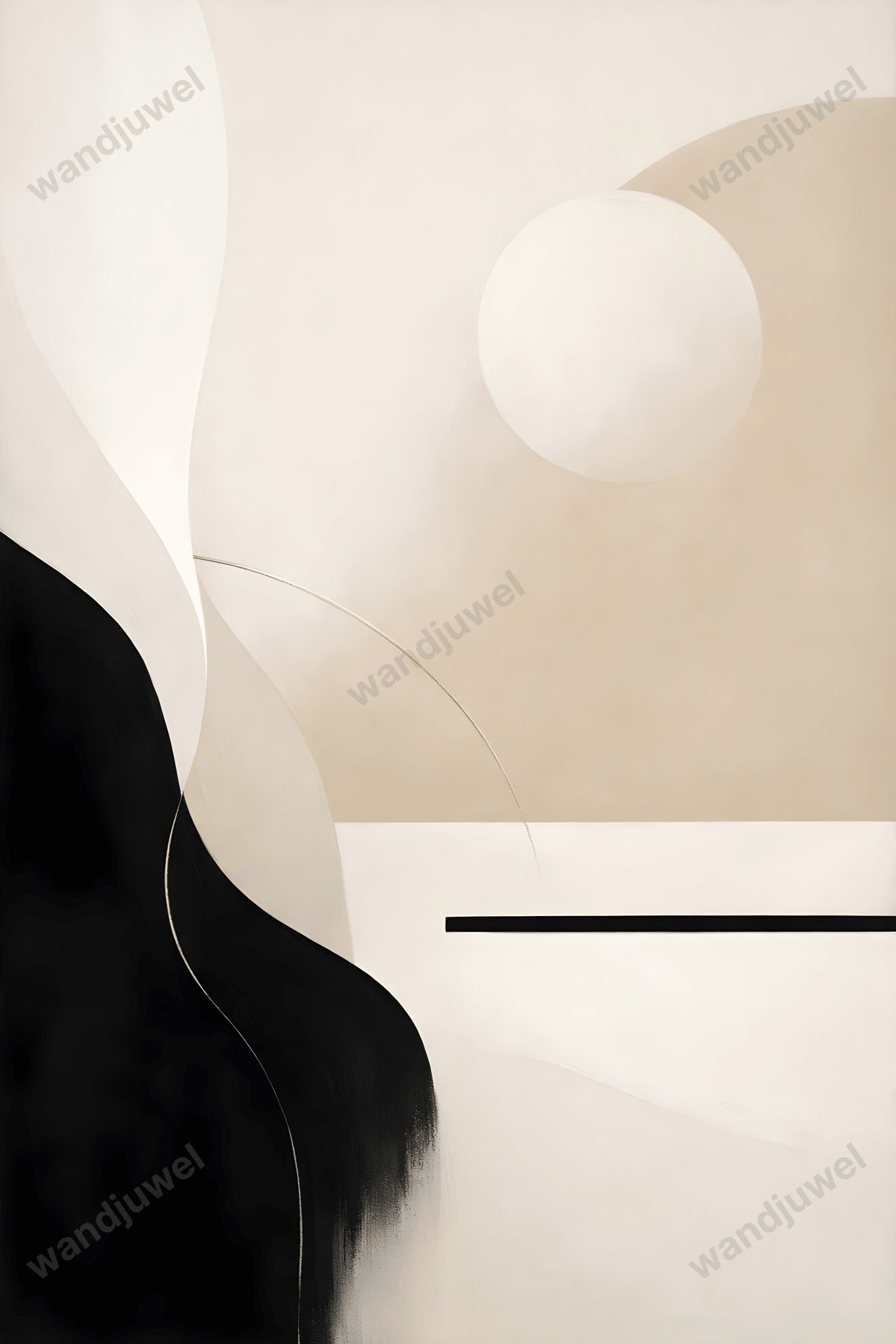 Noir et beige - wandjuwel