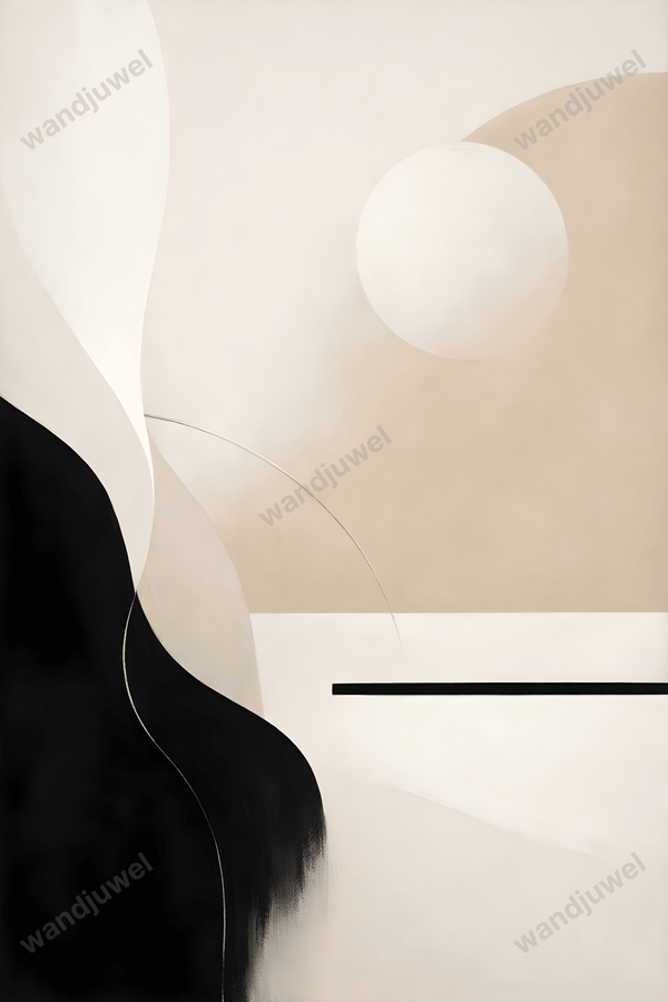Noir et beige - wandjuwel