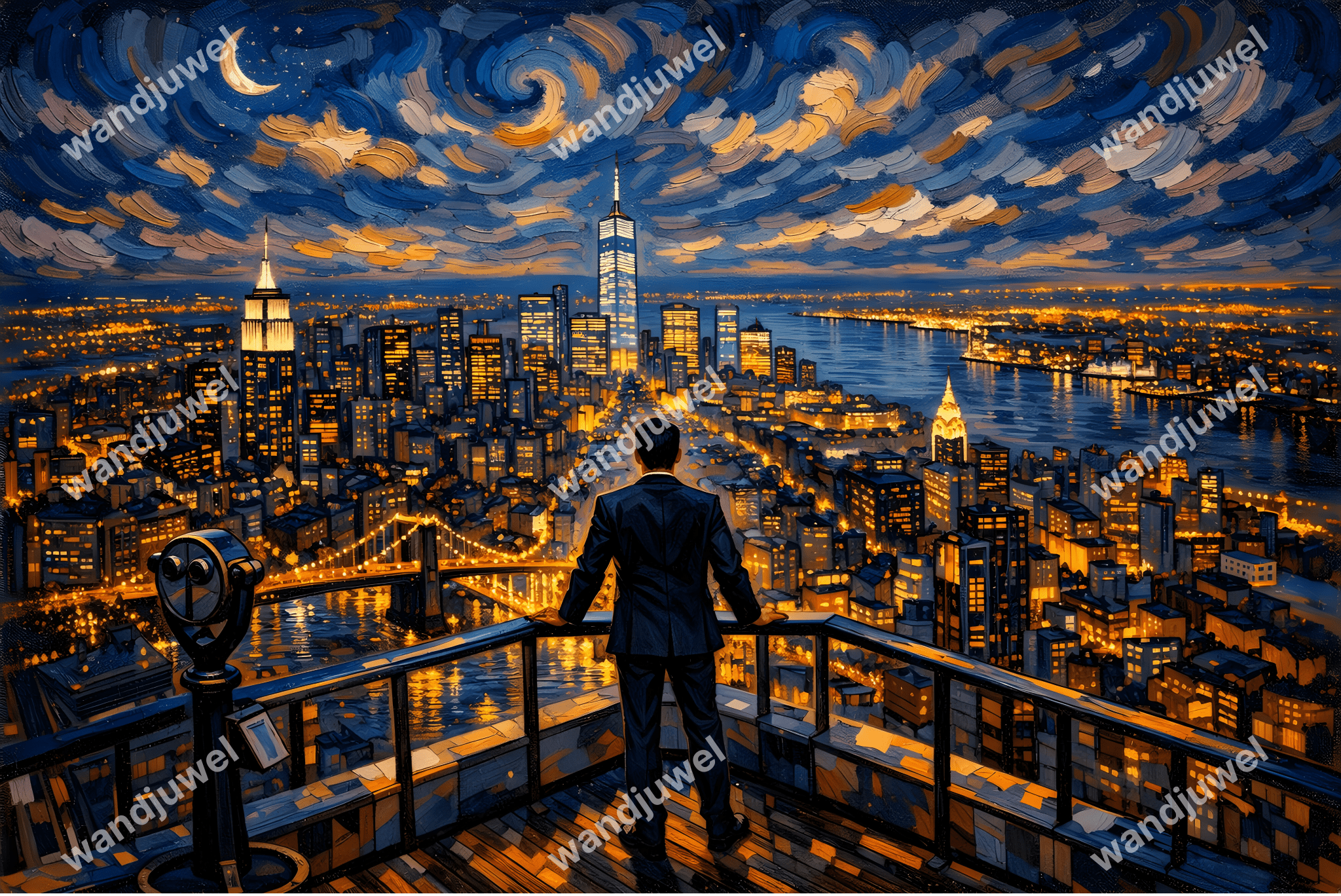 Puls der schlaflosen Stadt - wandjuwel
